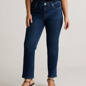 Stretch Mid Rise Slim Straight Jeans – Dark Wash (Size 27)